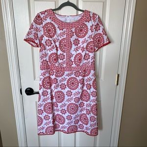 Boden Red & White Floral Eyelet Dress - NEW